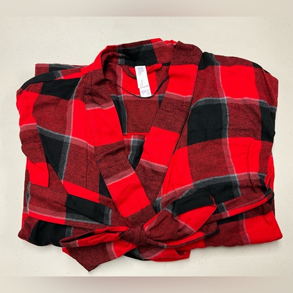 Cozy Buffalo Check Flannel Robe - Picture 8 of 9
